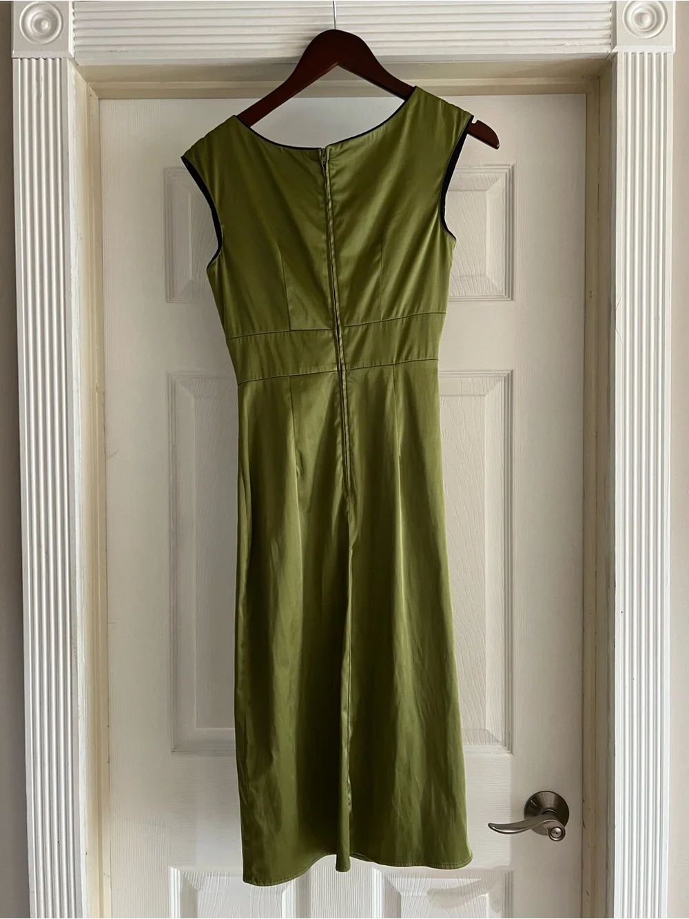 Stop Staring Green Timeless Satin Bow Dress - Picture 5 of 13